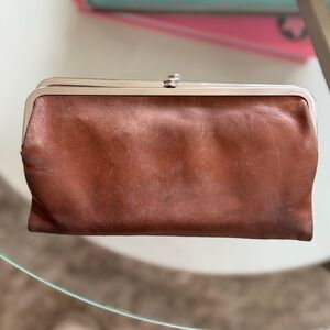 Hobo Brown Leather Clutch